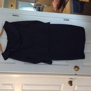 Navy peplum dress